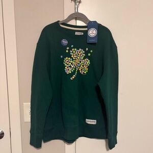 Life Is Good St.Patty’s/Irish Green Lucky Charm Clover Sweatshirt Women’s Large